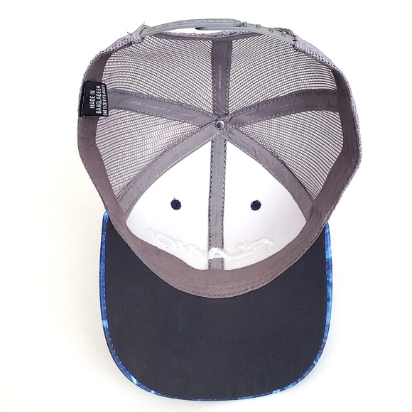 Mossy Oak Plano Snapback Mesh Hat Adjustable‎ Fishing Baseball Cap Blue Camo - Picture 5 of 6